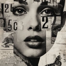 Vintage-Collage Porträt von Studio Allee