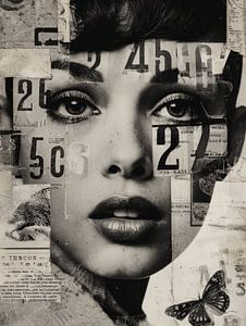 Vintage-Collage Porträt