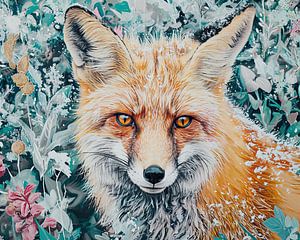 Malerei Fuchs Bunt