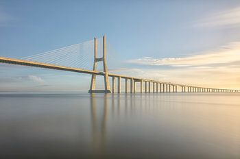 Ponte Vasco da Gama Lisbon - Minimalist long exposure as a fine art mural