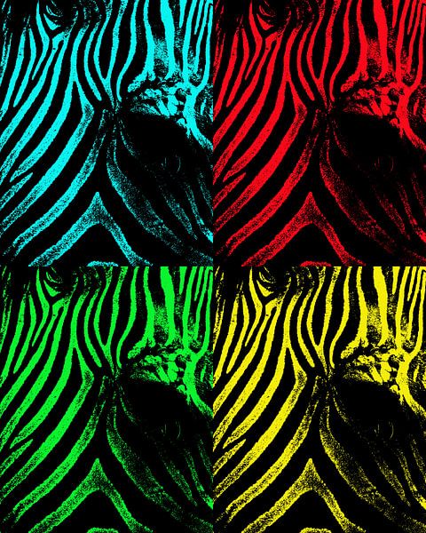 Zebra pop art von Dietjee FoTo