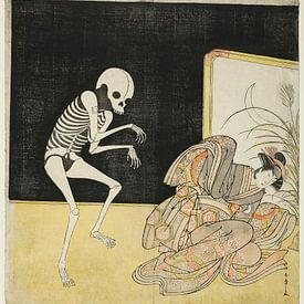 Katsukawa Shunsho - Ichikawa Danjūrō V as a Skeleton von Peter Balan