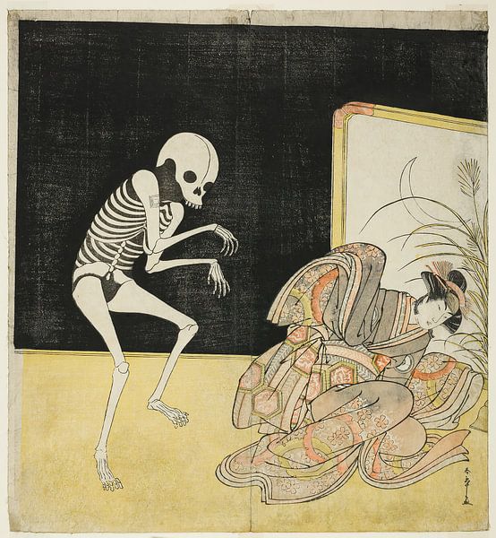 Katsukawa Shunsho - Ichikawa Danjūrō V comme un squelette par Peter Balan