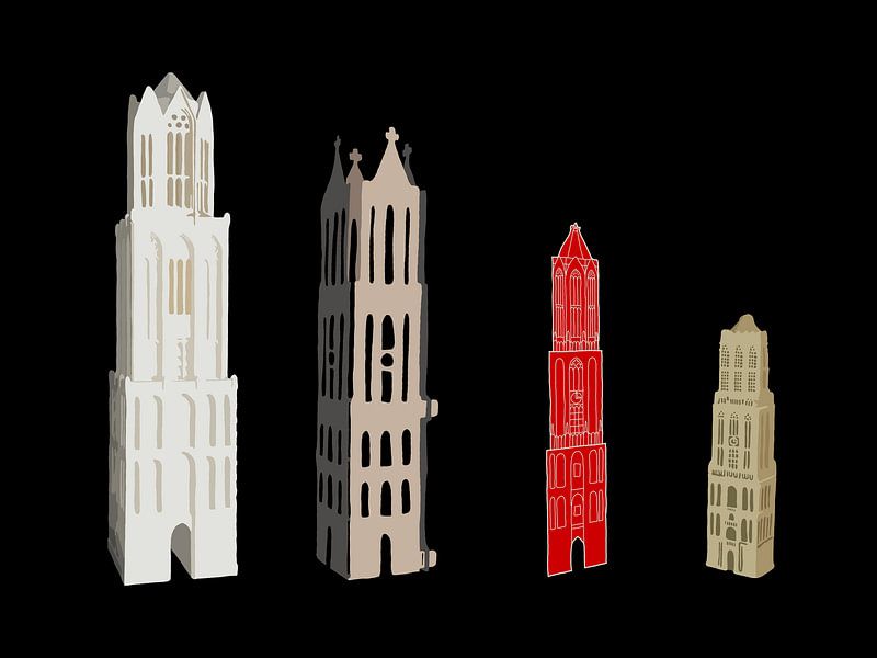 185. Cathedral towers by Domstad Rudie