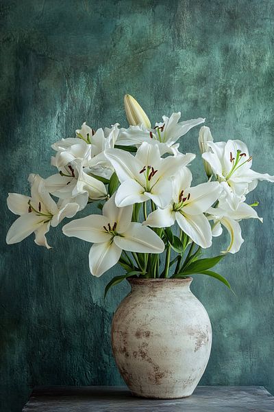Fleurs élégantes dans un vase par Imperial Art House
