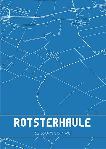Blaupause | Karte | Rotsterhaule (Fryslan)