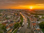 Thorbeckgracht in Zwolle tijdens zomerse zonsondergang van Sjoerd van der Wal Fotografie thumbnail