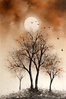 Modern Abstract Painting Sunset