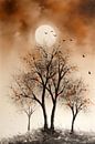 Modern Abstract Painting Sunset by Preet Lambon thumbnail