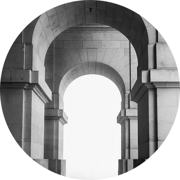 Detail van de Reichstag in Berlijn | zwart-wit fotografie | reisfotografie | Duitsland | fotobehang