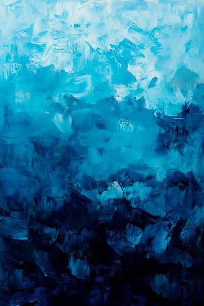 Blaues Spiel der Wellen von Poster Art Shop
