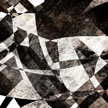 Benedix: Trilithon 01 [digitale abstracte kunst, zwart, wit] van Nelson Guerreiro