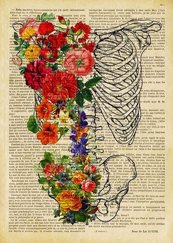 Bloemen Ribbenkast Skelet Wervelkolom