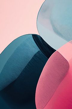Pastellfarbene Formen | Rosa und blaue Formen