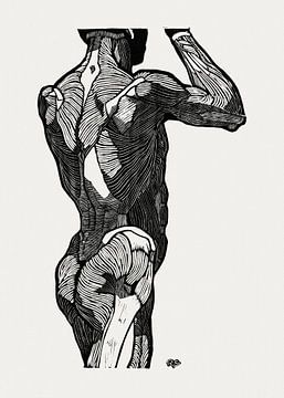 anatomie man met spieren, Reijer Stolk van Atelier Liesjes