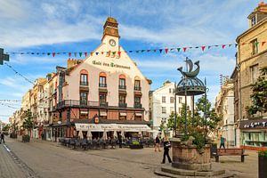 Dieppe stadsgezicht in de zomer