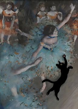 Kat Print Beroemd schilderij Degas van Outdoor Way