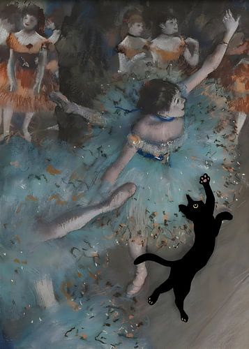 Kat Print Beroemd schilderij Degas van Outdoor Way