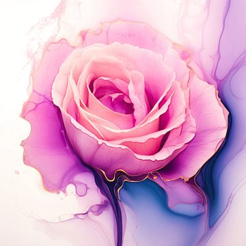 mooie roze roos van Virgil Quinn - Decorative Arts