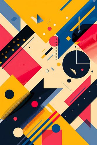 Abstract Compositie met Kleurrijk Vormen