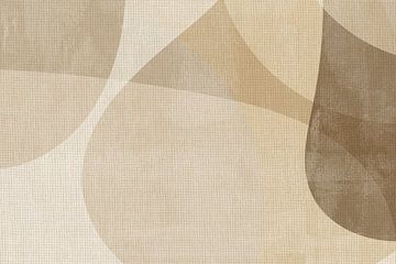 Beige vormen met linnen textuur van Dina Dankers