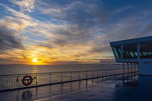 Sonnenuntergang vor den Shetlandinseln