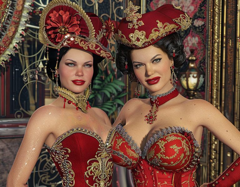 Illustration Frauenkabarett von Egon Zitter