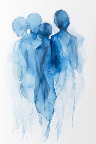 Dance of Blue in Timeless Silence by Color Square
