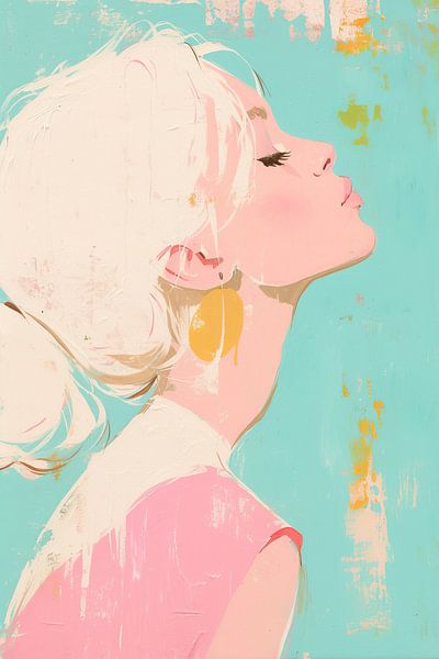 Portrait de femme | Serene Gaze par Peintures accrocheuses