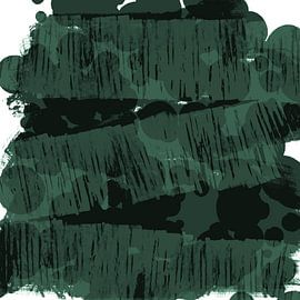 Art abstrait moderne. Formes en vert n° 9 sur Dina Dankers