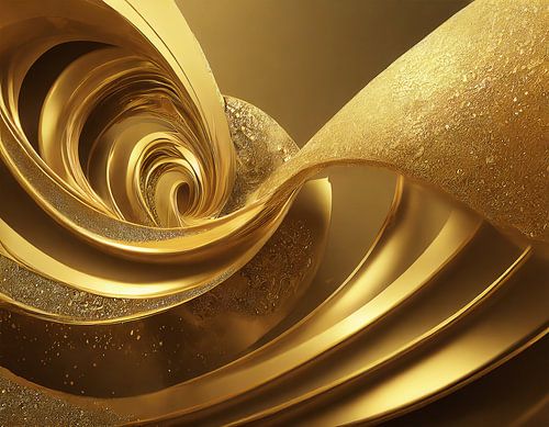 Vloeibaar goud met golven