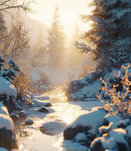 Winterwandeling van fernlichtsicht