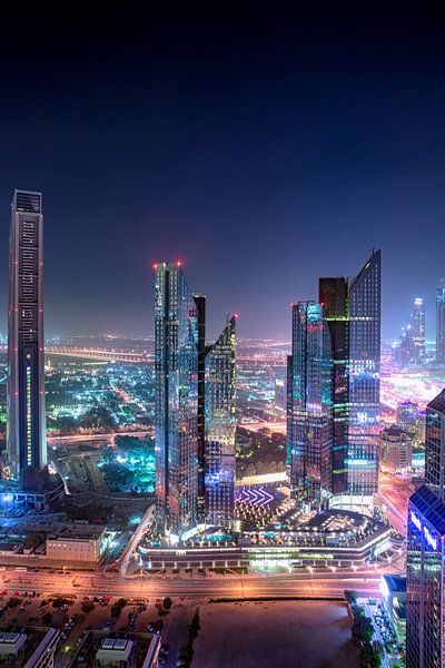 Dubai wolkenkrabbers van Rene Siebring
