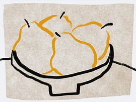 Stillleben mit gelben Birnen von Little Dean