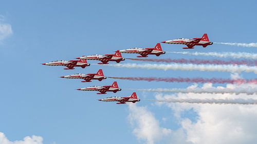 Turkish Stars in actie tijdens airshow in Boekarest.