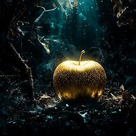 Mystical golden apple artwork by Imperial Art House