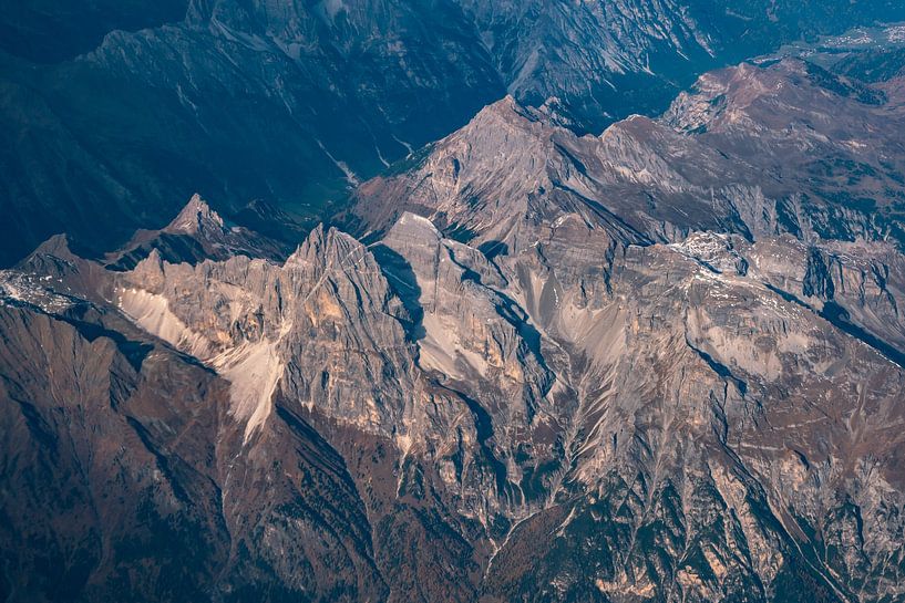 Tyrolean and South Tyrolean Alps from the air/plane by Leo Schindzielorz