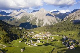 Aerial view of Arosa in Switzerland by Werner Dieterich