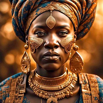 African beauty in gold. van Ineke de Rijk