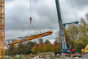 Ein Liebherr LTM 1500 8.1 bei der Arbeit in Leidschendam.