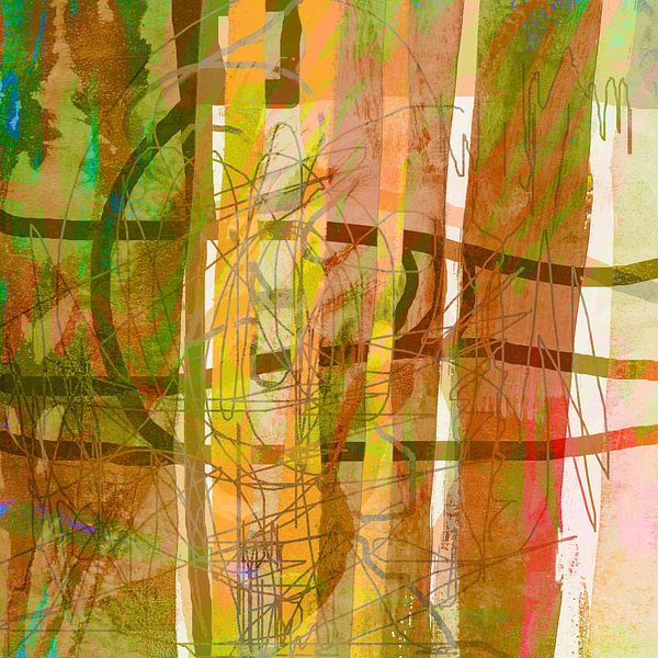 Reduction of shapes Yellow Green by Claudia Gründler