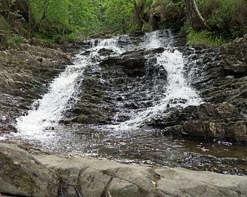 Plodda Falls ist ein Wasserfall 5 km südwestlich des Dorfes Tomich
