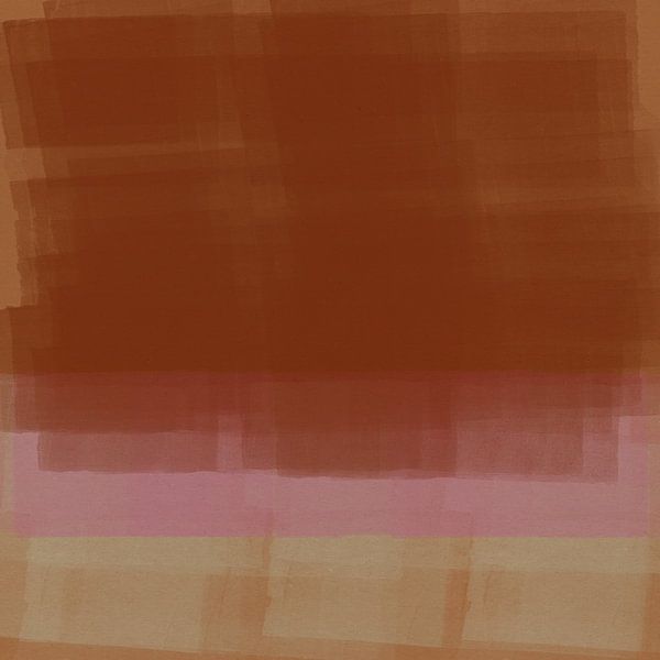 Terracotta, pink, white. Abstract colorful painting inspired by Mark Rothko by Dina Dankers