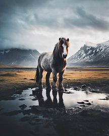 Icelandic horse in nature