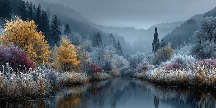 Das Flüstertal im Herbstnebel von Karina Brouwer
