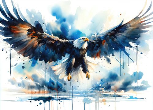 Aufsteigender Geist der Freiheit - Adler im Flug von Chromatic Fusion Studio