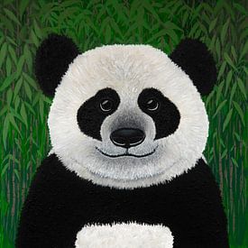 Ein freundlicher Panda im Bambuswald von Lisette Rijkers