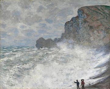 Raues Wetter in Étretat, Claude Monet