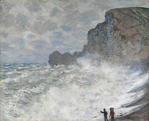 Ruig weer bij Étretat, Claude Monet