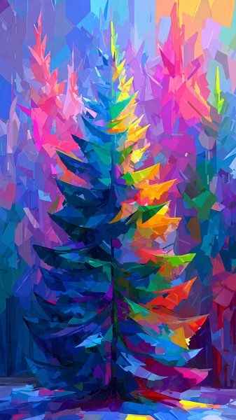 abstrakter weihnachtsbaum von hisam colours